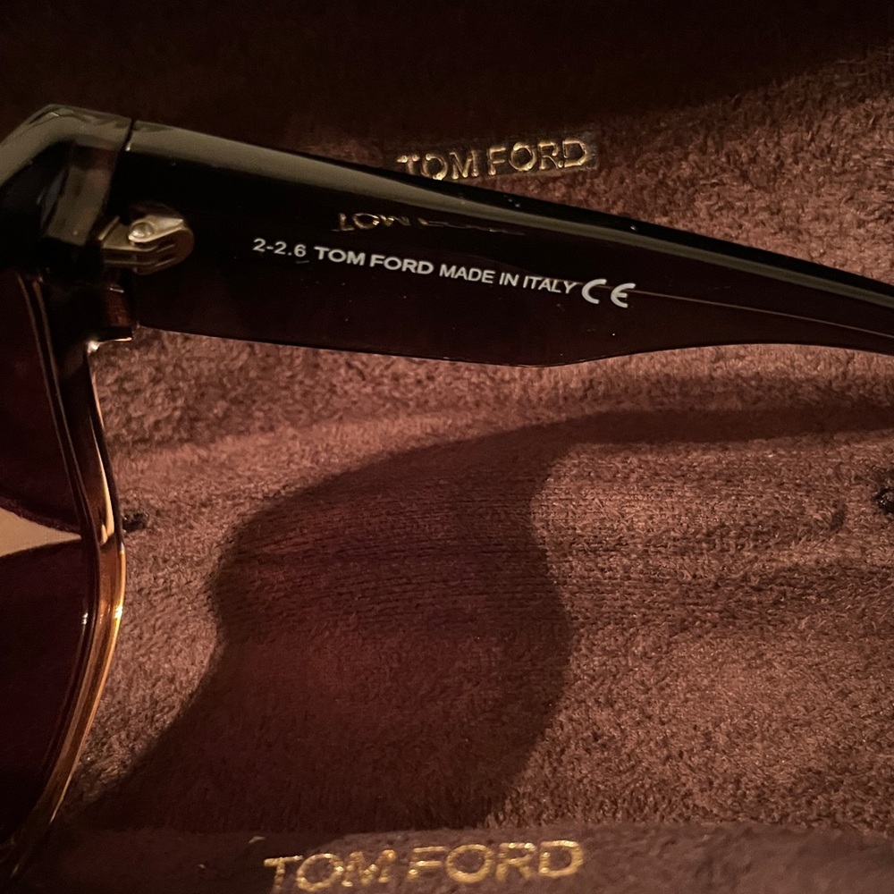 Tom Ford Anoushka TF371 Melange Grey Acetate Cateye mirrored sunglasses - Picture 5 of 10
